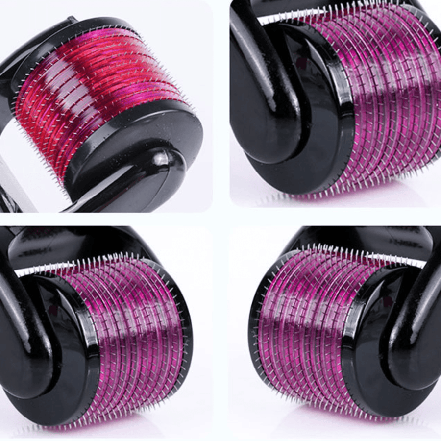 Abera 540 Microneedle Derma Roller 0.5mm for Hair Growth, Beard & Face Care, Black
